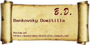 Benkovsky Domitilla névjegykártya